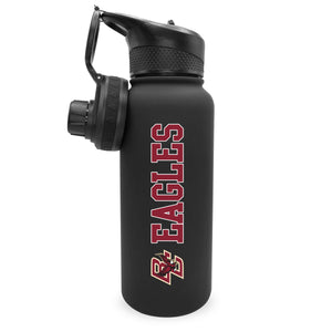 Boston College 34oz. Stainless Steel Bottle with Two Lids - Primary Logo