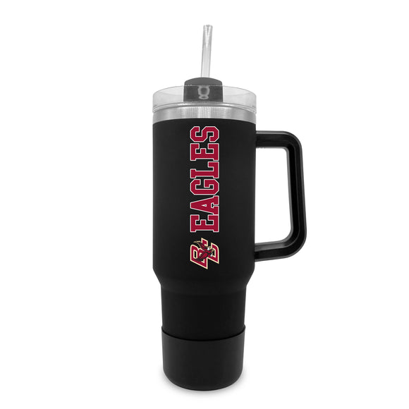 Boston College 40oz. Tumble with Handle and Straw - Primary Logo