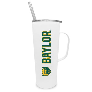 Baylor University 20oz. Stainless Steel Roadie with Handle and Straw - Primary Logo