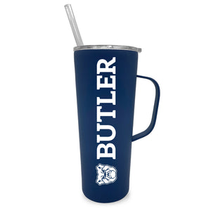 Butler 20oz. Stainless Steel Roadie with Handle and Straw - Primary Logo