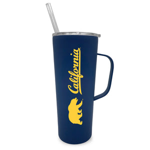 California Berkeley 20oz. Stainless Steel Roadie with Handle and Straw - Primary Logo