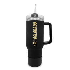 Colorado 40oz. Tumble with Handle and Straw - Primary Logo
