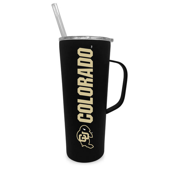 Colorado 20oz. Stainless Steel Roadie with Handle and Straw - Primary Logo