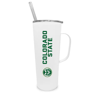 Colorado State 20oz. Stainless Steel Roadie with Handle and Straw - Primary Logo