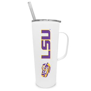 Louisiana State University 20oz. Stainless Steel Roadie with Handle and Straw - Primary Logo