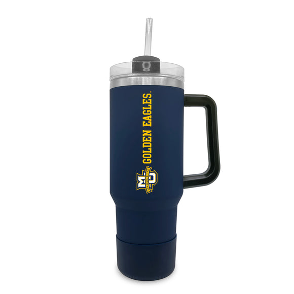 Marquette 40oz. Tumble with Handle and Straw - Primary Logo