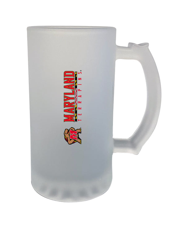Maryland 16oz. Frosted Glass Mug - Primary Logo