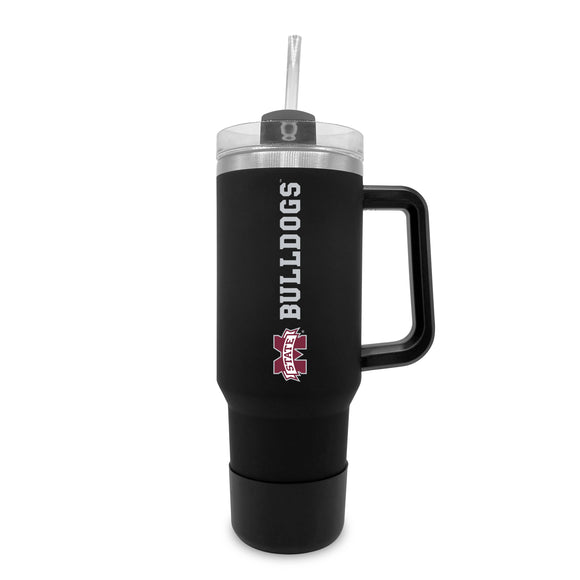 Mississippi State 40oz. Tumble with Handle and Straw - Primary Logo