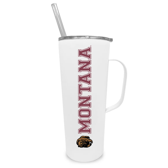 Montana 20oz. Stainless Steel Roadie with Handle and Straw - Primary Logo