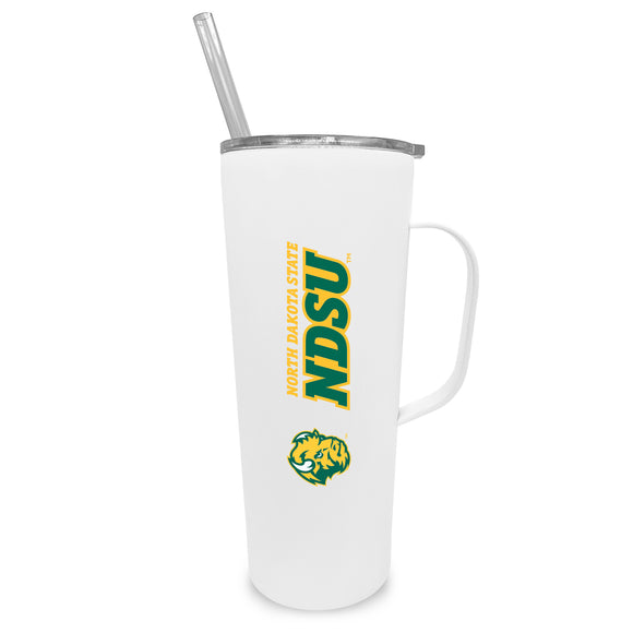 North Dakota State 20oz. Stainless Steel Roadie with Handle and Straw - Primary Logo