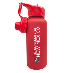 New Mexico 34oz. Stainless Steel Bottle with Two Lids - Primary Logo