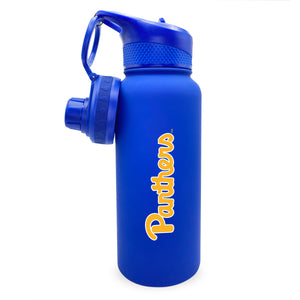 Pittsburgh 34oz. Stainless Steel Bottle with Two Lids - Primary Logo