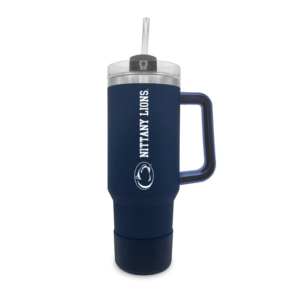 Penn State 40oz. Tumble with Handle and Straw - Primary Logo