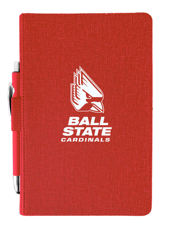 Ball State Journal with Pen - Mascot Logo & Wordmark