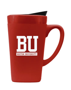 Boston University 16oz. Soft Touch Ceramic Travel Mug - Primary Logo