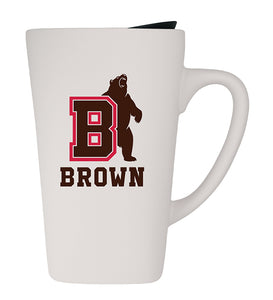 Brown University 16oz. Soft Touch Ceramic Travel Mug - Mascot Logo & Wordmark