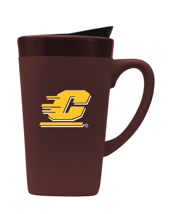 Central Michigan 16oz. Soft Touch Ceramic Travel Mug - Primary Logo