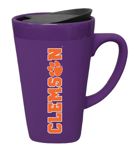 Clemson University 16oz. Soft Touch Ceramic Travel Mug - Wordmark