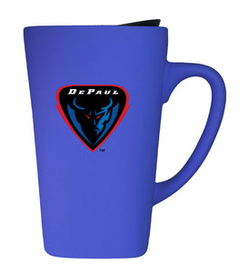DePaul University 16oz. Soft Touch Ceramic Travel Mug - Primary Logo
