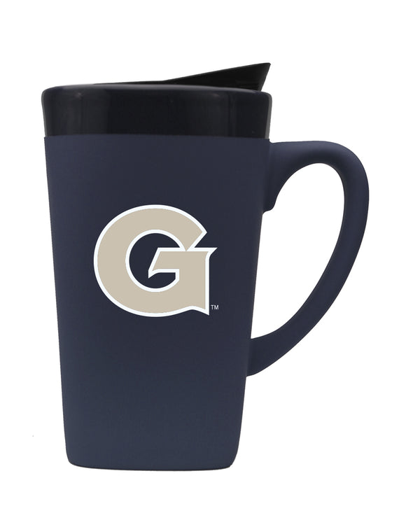 Georgetown 16oz. Soft Touch Ceramic Travel Mug - Primary Logo