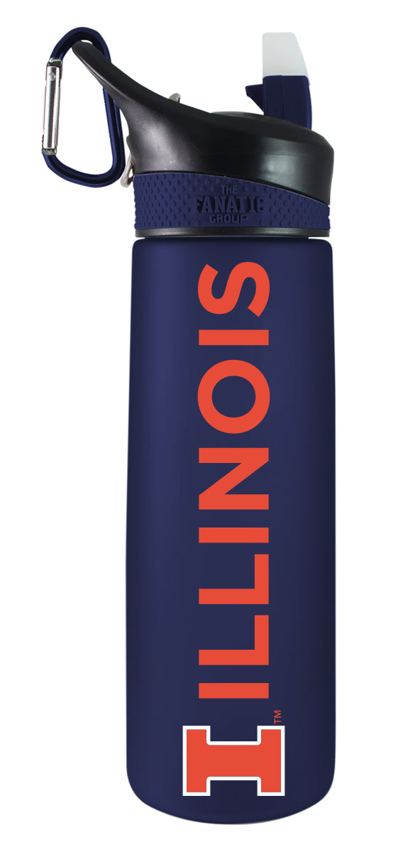 Illinois 24oz. Frosted Sport Bottle - Primary Logo & Wordmark