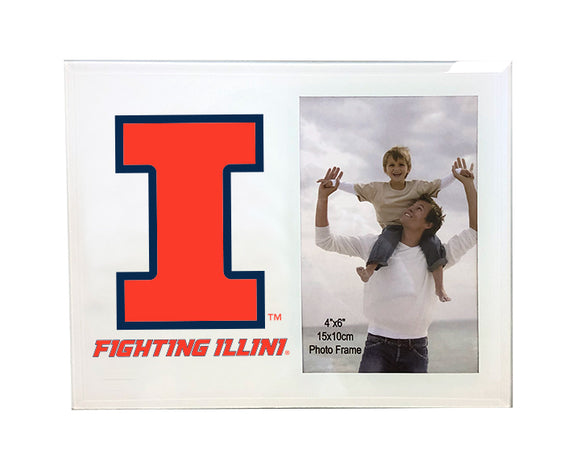 Illinois Photo Frame - Primary Logo & Mascot Wordmark