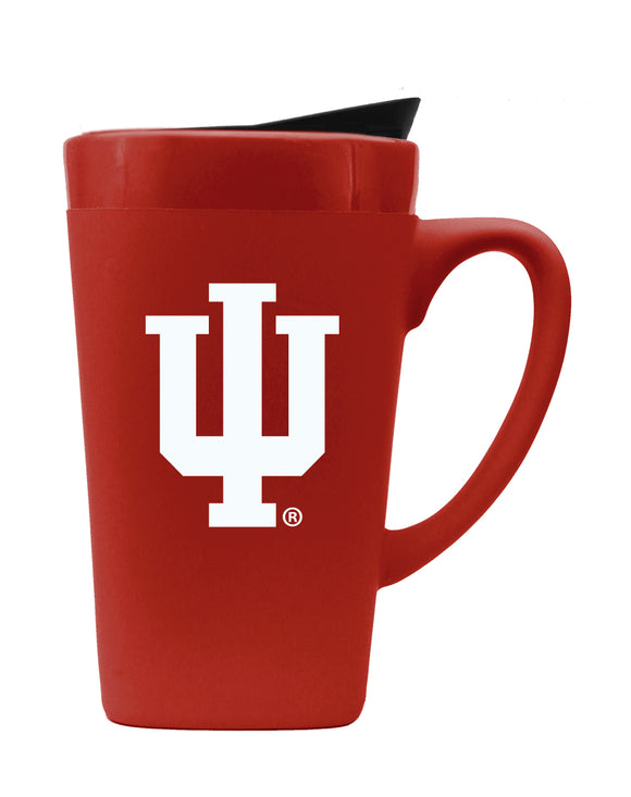 Indiana 16oz. Soft Touch Ceramic Travel Mug - Primary Logo