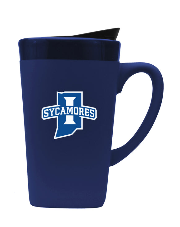 Indiana State 16oz. Soft Touch Ceramic Travel Mug - Primary Logo