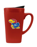 University of Kansas 16oz. Soft Touch Ceramic Travel Mug - Primary Logo