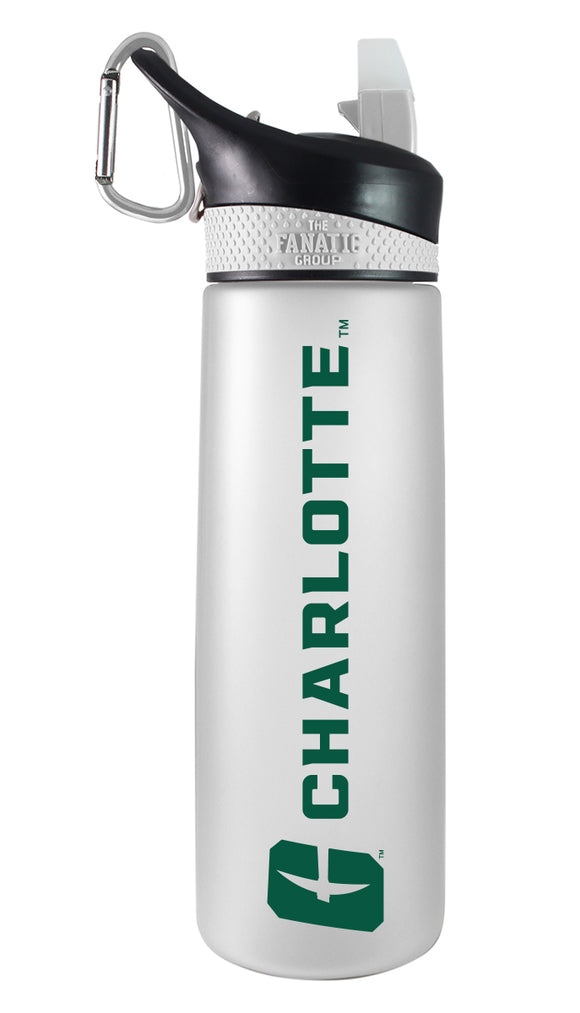 North Carolina Charlotte 24oz. Frosted Sport Bottle - Primary Logo & Wordmark