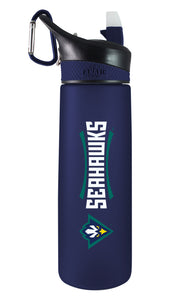 North Carolina Wilmington  24oz. Frosted Sport Bottle - Mascot Logo & Mascot Wordmark