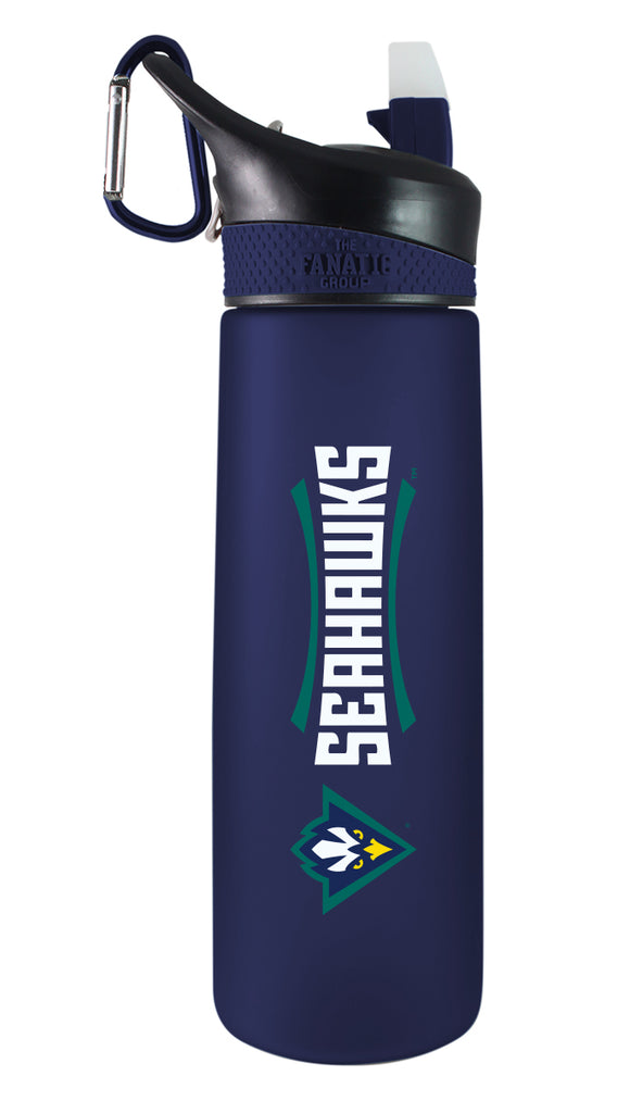 North Carolina Wilmington  24oz. Frosted Sport Bottle - Mascot Logo & Mascot Wordmark
