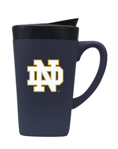 University of Notre Dame 16oz. Soft Touch Ceramic Travel Mug - Primary Logo