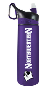 Northwestern  24oz. Frosted Sport Bottle - Mascot Logo & Wordmark