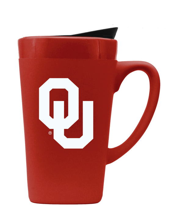 Oklahoma   16oz. Soft Touch Ceramic Travel Mug - Primary Logo
