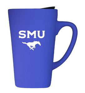 Southern Methodist 16oz. Soft Touch Ceramic Travel Mug - Primary Logo