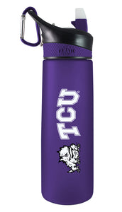 Texas Christian University  24oz. Frosted Sport Bottle - Mascot Logo & Primary Logo