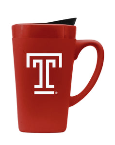 Temple 16oz. Soft Touch Ceramic Travel Mug - Primary Logo
