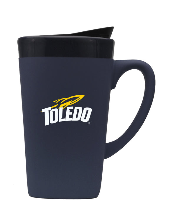 Toledo 16oz. Soft Touch Ceramic Travel Mug - Primary Logo