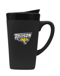 Towson 16oz. Soft Touch Ceramic Travel Mug - Primary Logo
