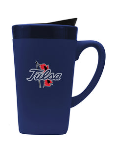 Tulsa 16oz. Soft Touch Ceramic Travel Mug - Primary Logo