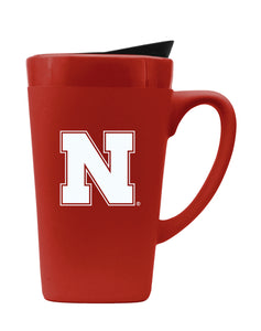 University of Nebraska 16oz. Soft Touch Ceramic Travel Mug - Primary Logo