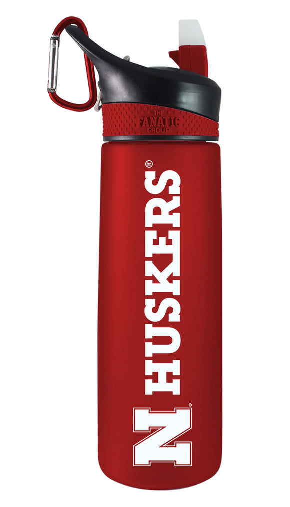 University of Nebraska 24oz. Frosted Sport Bottle - Primary Logo & Mascot Wordmark