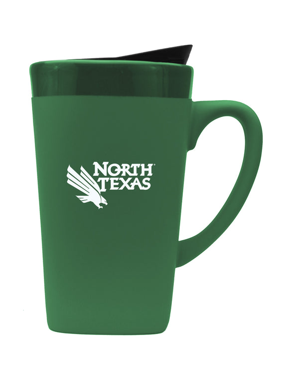 North Texas  16oz. Soft Touch Ceramic Travel Mug - Primary Logo