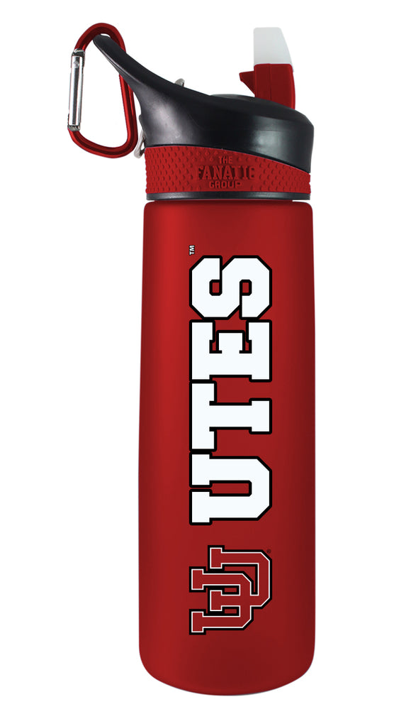 Utah 24oz. Frosted Sport Bottle - Primary Logo & Mascot Name