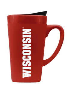 University of Wisconsin 16oz. Soft Touch Ceramic Travel Mug - Wordmark