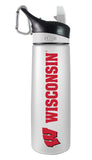 University of Wisconsin 24oz. Frosted Sport Bottle - Primary Logo & Wordmark