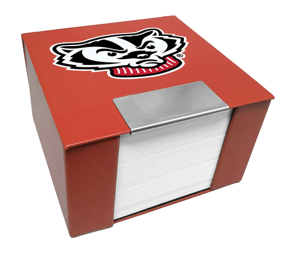 University of Wisconsin Memo Cube Holder - Mascot Logo