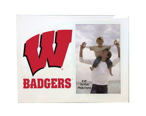 University of Wisconsin Photo Frame - Primary Logo & Mascot Wordmark
