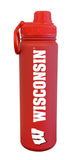 University of Wisconsin 24oz. Stainless Steel Bottle - Primary Logo & Wordmark